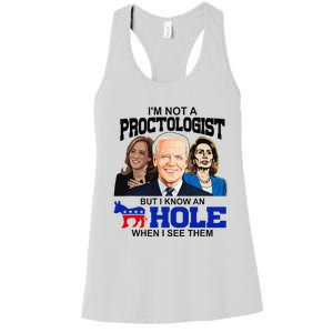 IM Not A Proctologist But I Know An Asshole When I See Them Women's Racerback Tank