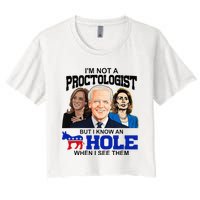 IM Not A Proctologist But I Know An Asshole When I See Them Women's Crop Top Tee