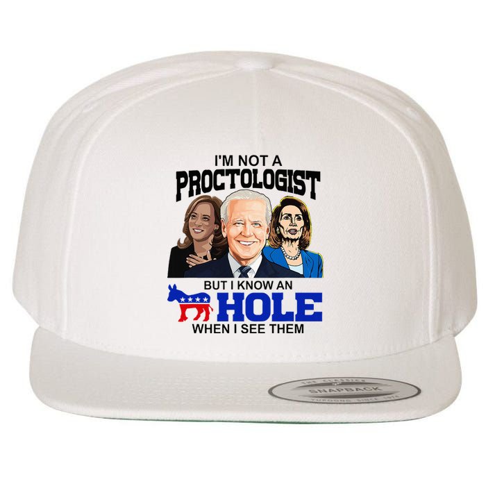 IM Not A Proctologist But I Know An Asshole When I See Them Wool Snapback Cap