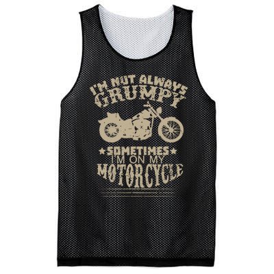 IM Not Always Grumpy Sometimes IM On My Motorcycle Funny Mesh Reversible Basketball Jersey Tank