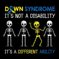 ItS Not A Disability ItS A Different Ability Down Syndrome Flat Bill Trucker Hat