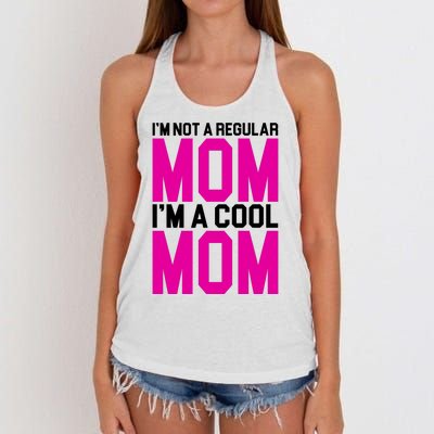 I'm Not A Regular Mom I'm A Cool Mom Gift Women's Knotted Racerback Tank