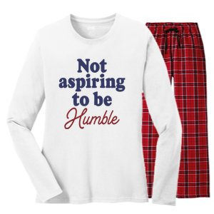 IM Not Aspiring To Be Humble Women's Long Sleeve Flannel Pajama Set 