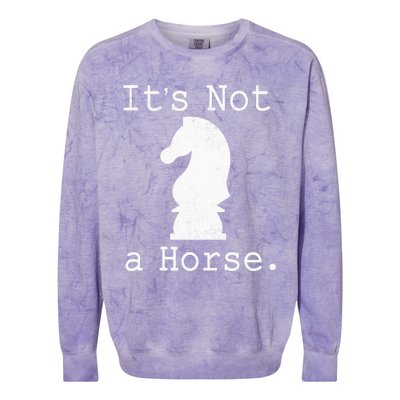 It's Not A Horse Funny Chess Game Gifts For Chess Lovers Colorblast Crewneck Sweatshirt