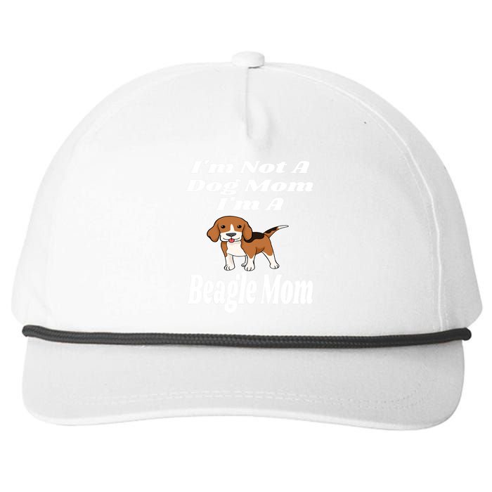 I'm Not A Dog Mom I'm A Beagle Mom Funny Puppy Lover Mother Snapback Five-Panel Rope Hat