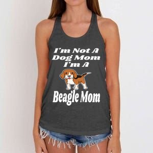 I'm Not A Dog Mom I'm A Beagle Mom Funny Puppy Lover Mother Women's Knotted Racerback Tank