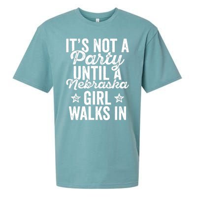 Its Not A Party Until A Nebraska Girl Walks In Sueded Cloud Jersey T-Shirt