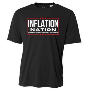 Inflation Nation American Politics Rising Costs Wasteful Government Spending Cooling Performance Crew T-Shirt