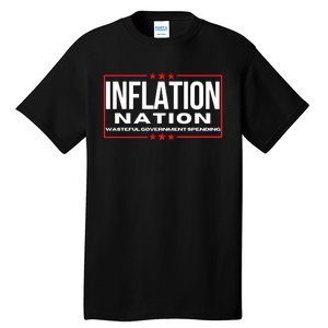 Inflation Nation American Politics Rising Costs Wasteful Government Spending Tall T-Shirt