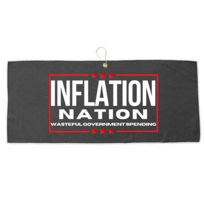 Inflation Nation American Politics Rising Costs Wasteful Government Spending Large Microfiber Waffle Golf Towel