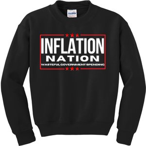 Inflation Nation American Politics Rising Costs Wasteful Government Spending Kids Sweatshirt