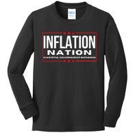 Inflation Nation American Politics Rising Costs Wasteful Government Spending Kids Long Sleeve Shirt