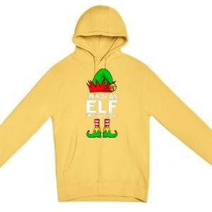 I'm Not An Elf Im Just Short Funny Christmas Matching Family Premium Pullover Hoodie