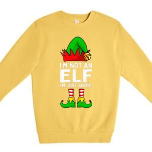 I'm Not An Elf Im Just Short Funny Christmas Matching Family Premium Crewneck Sweatshirt