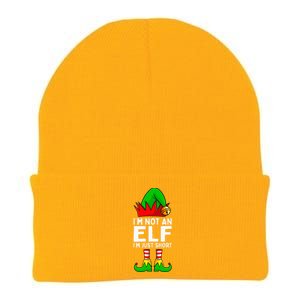 I'm Not An Elf Im Just Short Funny Christmas Matching Family Knit Cap Winter Beanie