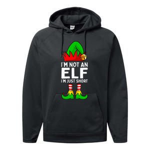 I'm Not An Elf Im Just Short Funny Christmas Matching Family Performance Fleece Hoodie