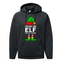 I'm Not An Elf Im Just Short Funny Christmas Matching Family Performance Fleece Hoodie