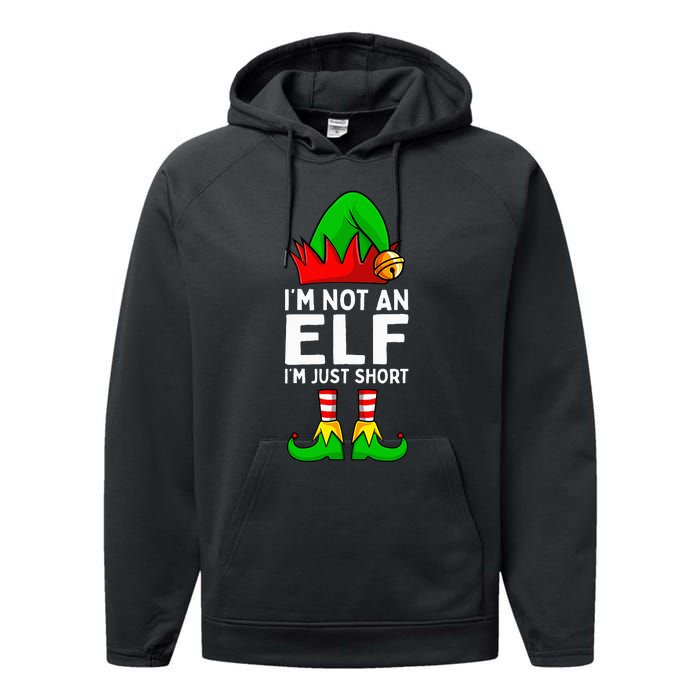 I'm Not An Elf Im Just Short Funny Christmas Matching Family Performance Fleece Hoodie