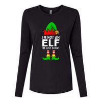 I'm Not An Elf Im Just Short Funny Christmas Matching Family Womens Cotton Relaxed Long Sleeve T-Shirt