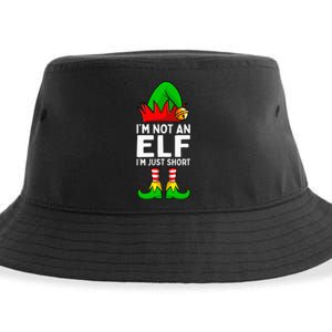 I'm Not An Elf Im Just Short Funny Christmas Matching Family Sustainable Bucket Hat