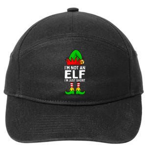 I'm Not An Elf Im Just Short Funny Christmas Matching Family 7-Panel Snapback Hat