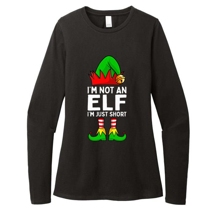 I'm Not An Elf Im Just Short Funny Christmas Matching Family Womens CVC Long Sleeve Shirt