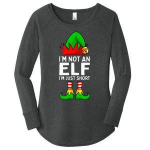 I'm Not An Elf Im Just Short Funny Christmas Matching Family Women's Perfect Tri Tunic Long Sleeve Shirt