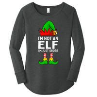 I'm Not An Elf Im Just Short Funny Christmas Matching Family Women's Perfect Tri Tunic Long Sleeve Shirt