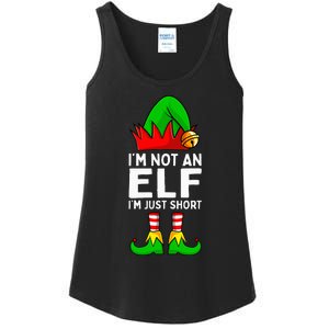 I'm Not An Elf Im Just Short Funny Christmas Matching Family Ladies Essential Tank