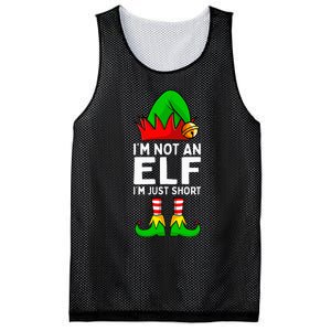 I'm Not An Elf Im Just Short Funny Christmas Matching Family Mesh Reversible Basketball Jersey Tank