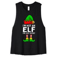 I'm Not An Elf Im Just Short Funny Christmas Matching Family Women's Racerback Cropped Tank