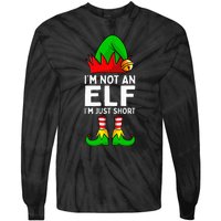 I'm Not An Elf Im Just Short Funny Christmas Matching Family Tie-Dye Long Sleeve Shirt