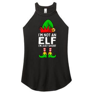 I'm Not An Elf Im Just Short Funny Christmas Matching Family Women's Perfect Tri Rocker Tank