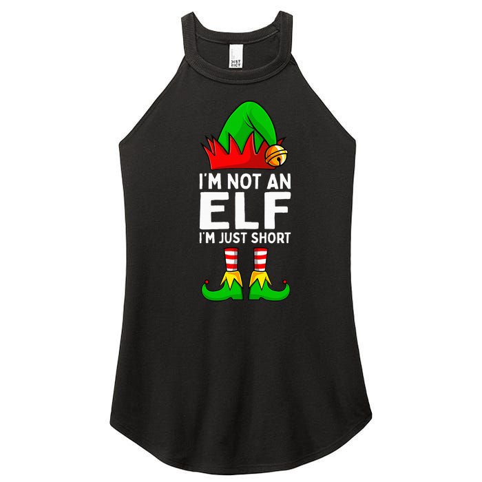 I'm Not An Elf Im Just Short Funny Christmas Matching Family Women's Perfect Tri Rocker Tank