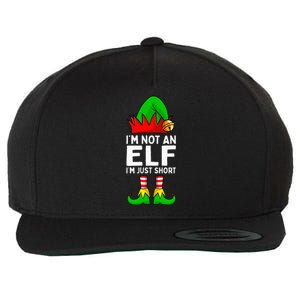 I'm Not An Elf Im Just Short Funny Christmas Matching Family Wool Snapback Cap