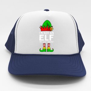 I'm Not An Elf Im Just Short Funny Christmas Matching Family Trucker Hat