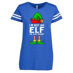 I'm Not An Elf Im Just Short Funny Christmas Matching Family Enza Ladies Jersey Football T-Shirt