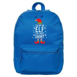 IM Not An Elf IM Just Short Funny Holiday Christmas Funny Gift 16 in Basic Backpack