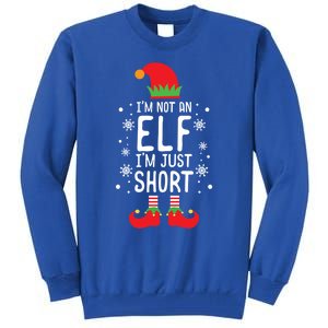 IM Not An Elf IM Just Short Funny Holiday Christmas Funny Gift Tall Sweatshirt