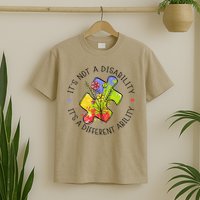 Its Not A Disability Its A Different Ability Autism Puzzle T-Shirt