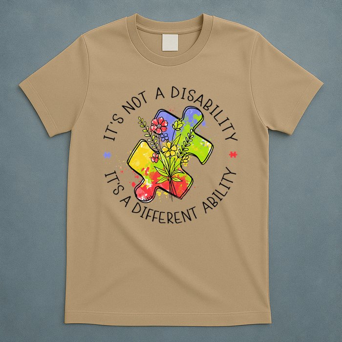 Its Not A Disability Its A Different Ability Autism Puzzle T-Shirt