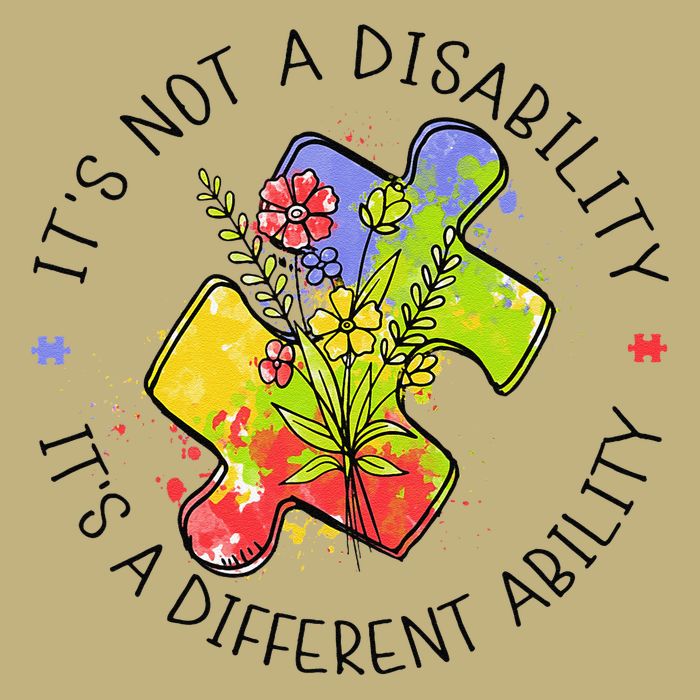 Its Not A Disability Its A Different Ability Autism Puzzle T-Shirt