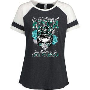 I'm Not Always A B*tch Just Kidding Go F*ck Yourself Funny Enza Ladies Jersey Colorblock Tee