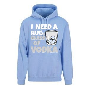 I Need A Huge Glass Of Vodka Alcoholic Liquor Hugging Gift Funny Gift Unisex Surf Hoodie