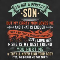 Im Not A Perfect Son But My Crazy Mom Loves Me Funny Adult Drive Performance Visor