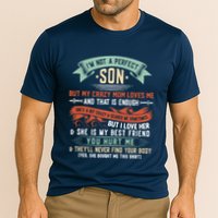 Im Not A Perfect Son But My Crazy Mom Loves Me Funny Cooling Performance Crew T-Shirt