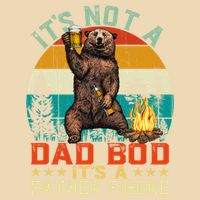 It's Not A Dad Bod It's A Father Figure Funny Bear Fathers Meaningful Gift Drawstring Bag