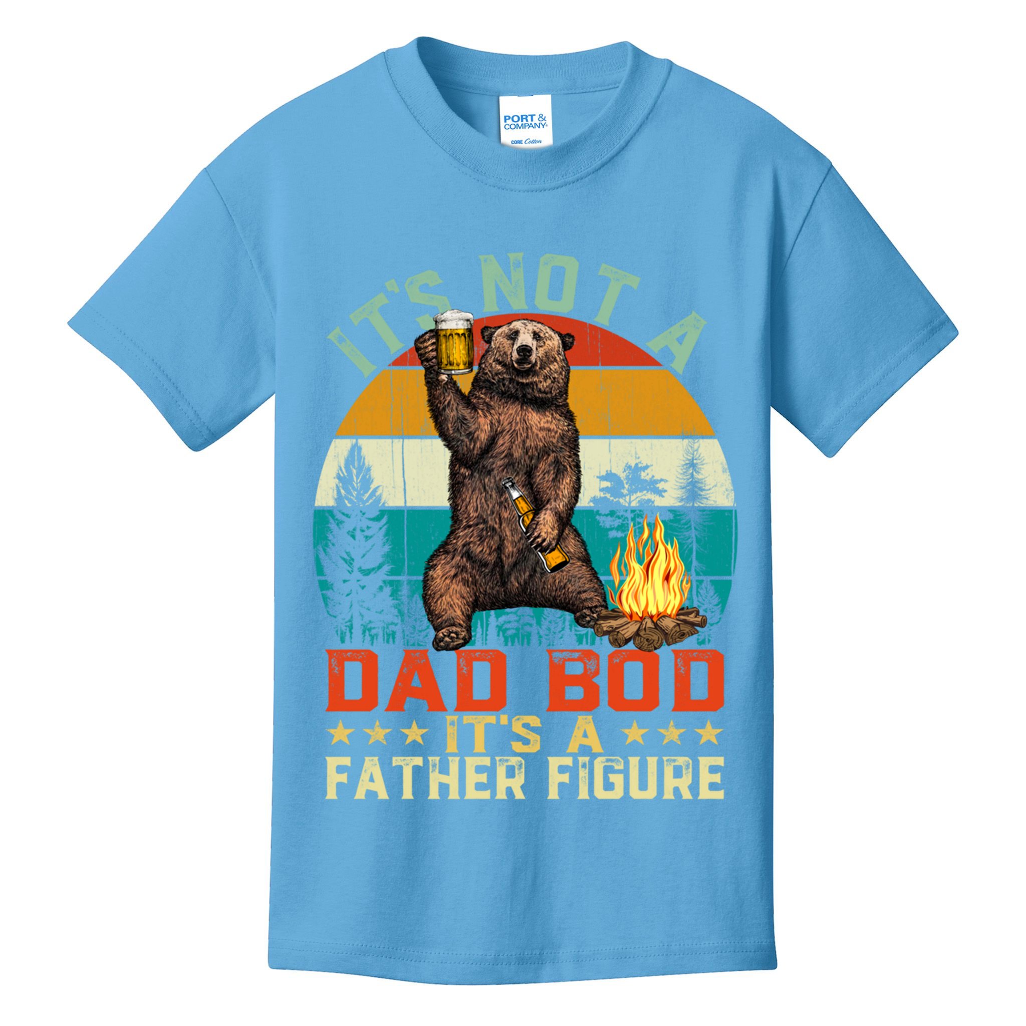 It's Not A Dad Bod It's A Father Figure Funny Bear Fathers Meaningful Gift Kids T-Shirt