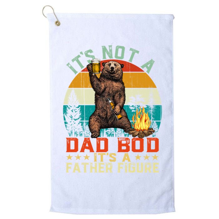 It's Not A Dad Bod It's A Father Figure Funny Bear Fathers Meaningful Gift Golf Towel