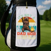 It's Not A Dad Bod It's A Father Figure Funny Bear Fathers Meaningful Gift Golf Towel